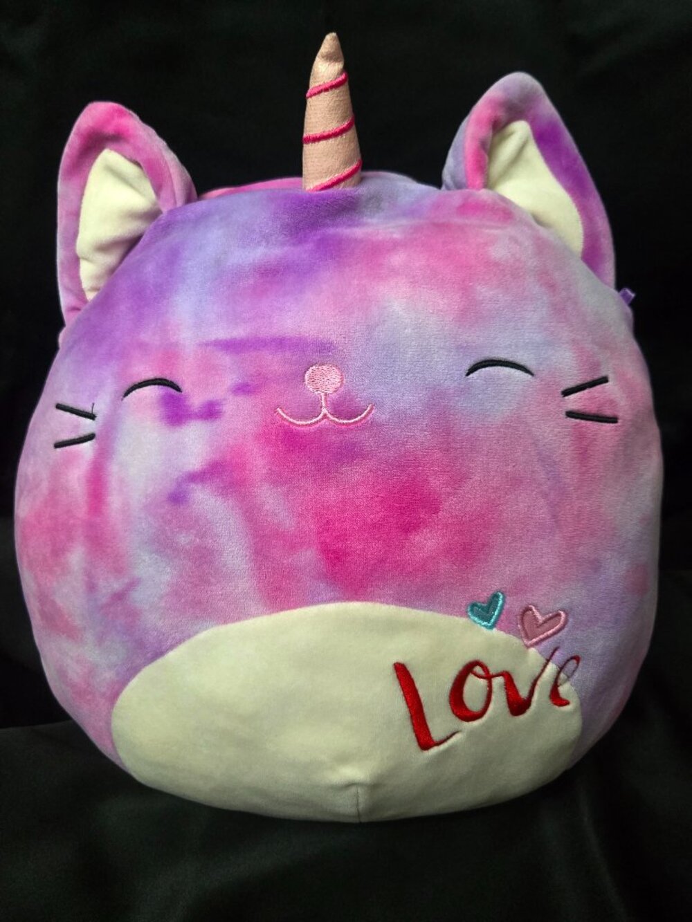 Squishmallow 12" Carla the Caticorn Valentine Love Plush Tie Dye 2021